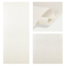 Load image into Gallery viewer, Cream Filigree 10-Panel Panel Track 120&quot;-218&quot;W, Panel width 23.5&quot; - 50% LIGHT-FILTERING
