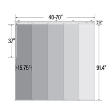 Load image into Gallery viewer, Nile 5-Panel Single Rail Panel Track Extendable 40&quot;-70&quot;W x 91.4&quot;H, Panel width 15.75&quot; - 100% BLACKOUT
