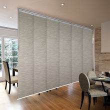 Load image into Gallery viewer, Oat Brown 6-Panel Single Rail Panel Track 70&quot;-130&quot;W, Panel width 23.5&quot; - 100% BLACKOUT
