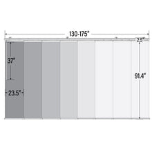 Load image into Gallery viewer, Cornsilk 8-Panel Panel Track 130&quot;-175&quot;W x 91.4&quot;H, Panel width 23.5&quot; - 80% LIGHT-FILTERING
