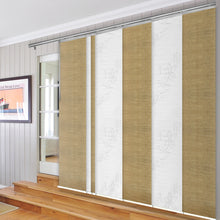 Load image into Gallery viewer, 7-Panel Single Rail Panel Track Extendable 110&quot;-153&quot;W x 91.4&quot;H, Panel width 23.5&quot;, Lotus, Canary
