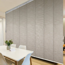 Load image into Gallery viewer, Oat Brown 7-Panel Single Rail Panel Track 110&quot;-153&quot;W, Panel width 23.5&quot; - 100% BLACKOUT
