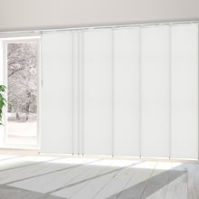 Load image into Gallery viewer, Sage Gray 7-Panel Single Rail Panel Track 110&quot;-153&quot;W, Panel width 23.5&quot; - 100% BLACKOUT
