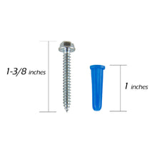 Load image into Gallery viewer, 1-3/8&quot; Hex Head Screw with Anchors (Set of 10)
