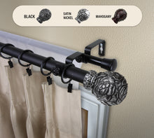 Load image into Gallery viewer, Rosy 1&quot; Double Curtain Rod
