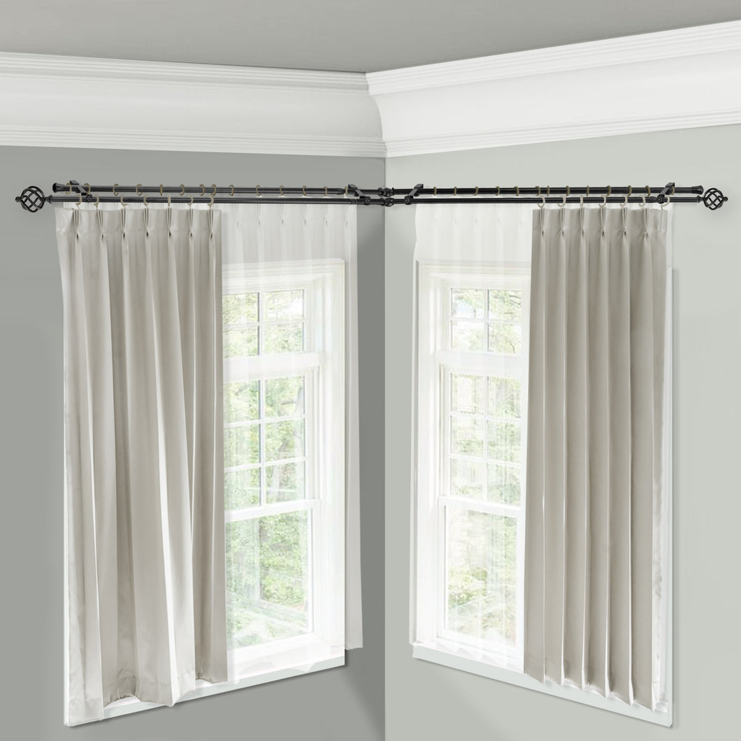 Twist Double Corner Curtain Rod