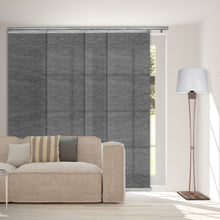 Load image into Gallery viewer, Charcoal Camo 4-Panel Single Rail Panel Track 48&quot;-88&quot;W x 91.4&quot;H, Panel width 23.5&quot; - 75% LIGHT-FILTERING
