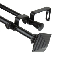 Load image into Gallery viewer, Quad 5/8&quot; Double Curtain Rod - Black
