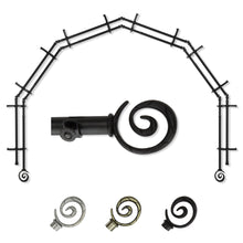 Load image into Gallery viewer, Spiral 13/16&quot; 6-Sided Double Bay Curtain Rod
