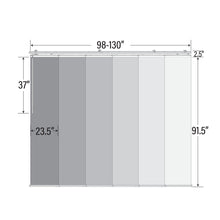 Load image into Gallery viewer, Charlotte 6-Panel Single Rail Panel Track 70&quot;-130&quot;W x 91.4&quot;H, Panel width 23.5&quot; - 70% LIGHT-FILTERING
