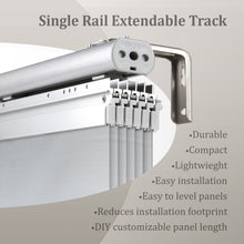 Load image into Gallery viewer, Lotus 6-Panel Single Rail Panel Track 70&quot;-130&quot;W, Panel width 23.5&quot; - 50% LIGHT-FILTERING
