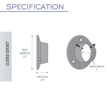 Load image into Gallery viewer, 1&quot; Closet Rod and Socket Set
