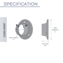 Load image into Gallery viewer, 1.5&quot; Room Divider Rod and Socket Set
