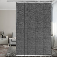 Load image into Gallery viewer, Charcoal Camo 5-Panel Single Rail Panel Track Extendable 40&quot;-70&quot;W x 91.4&quot;H, Panel width 15.75&quot; - 75% LIGHT-FILTERING
