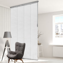 Load image into Gallery viewer, Embroidered Chiffon 4-Panel Single Rail Panel Track Extendable 34&quot;-57&quot;W x 91.4&quot;H, Panel width 15.75&quot; - 80% LIGHT-FILTERING
