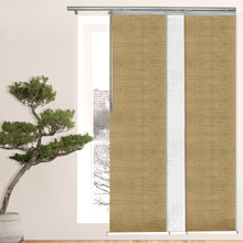 Load image into Gallery viewer, 3-Panel Single Rail Panel Track Blind Extendable 36&quot;-66&quot;W x 91.4&quot;H, Panel width 23.5&quot;, Lotus, Canary
